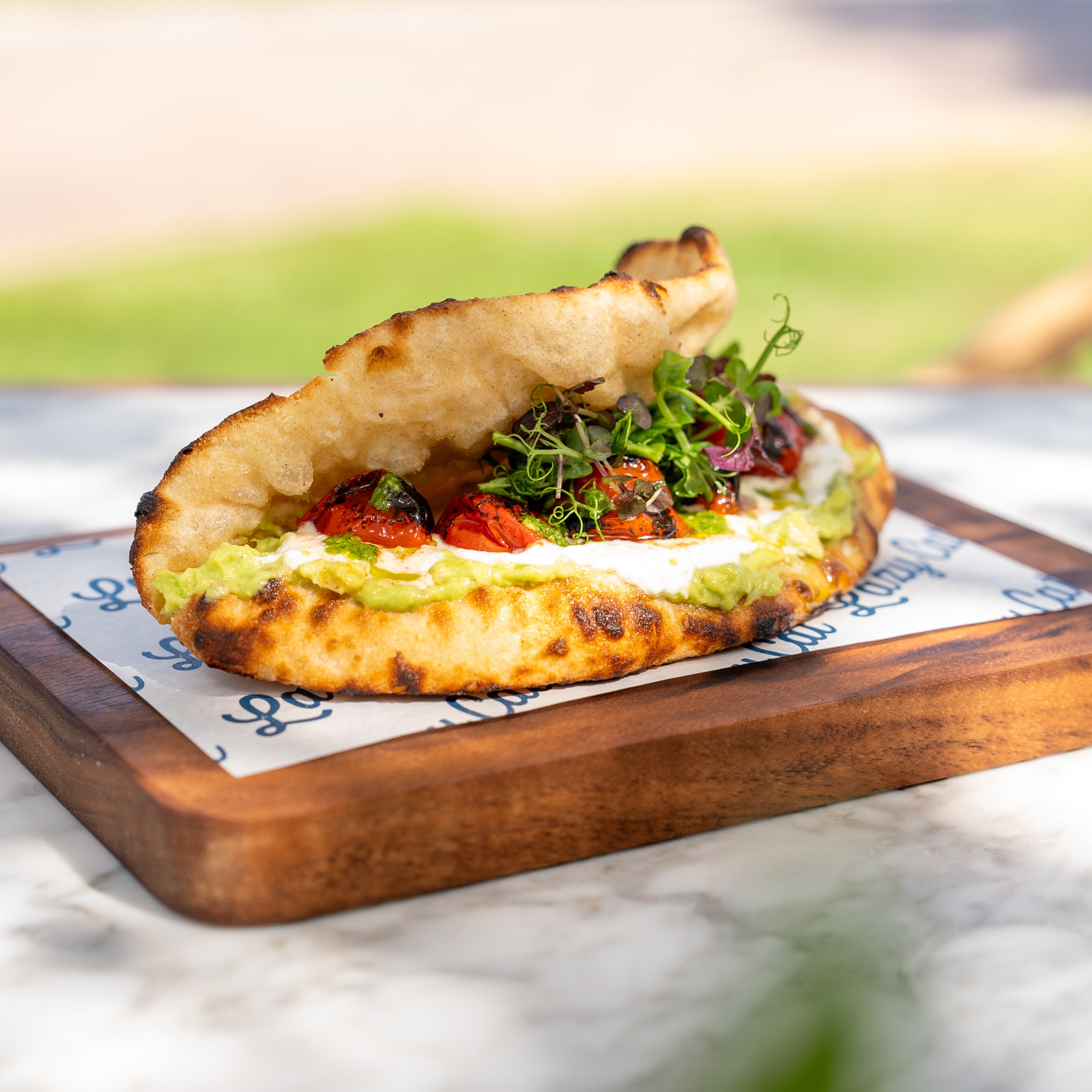 Burrata Caprese Folded Bread