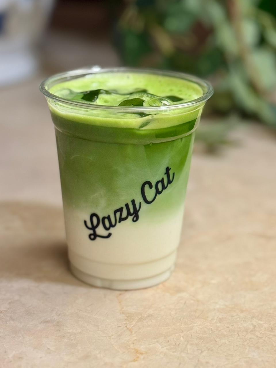 Iced matcha latte